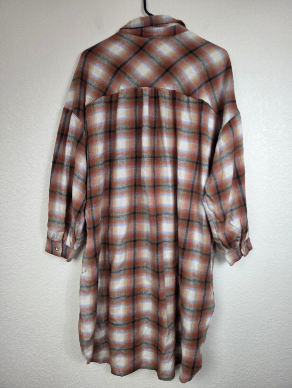 Anthropologie Mustard Seed Plaid Button-Up Shirt Dress Small - Picture 2 of 5